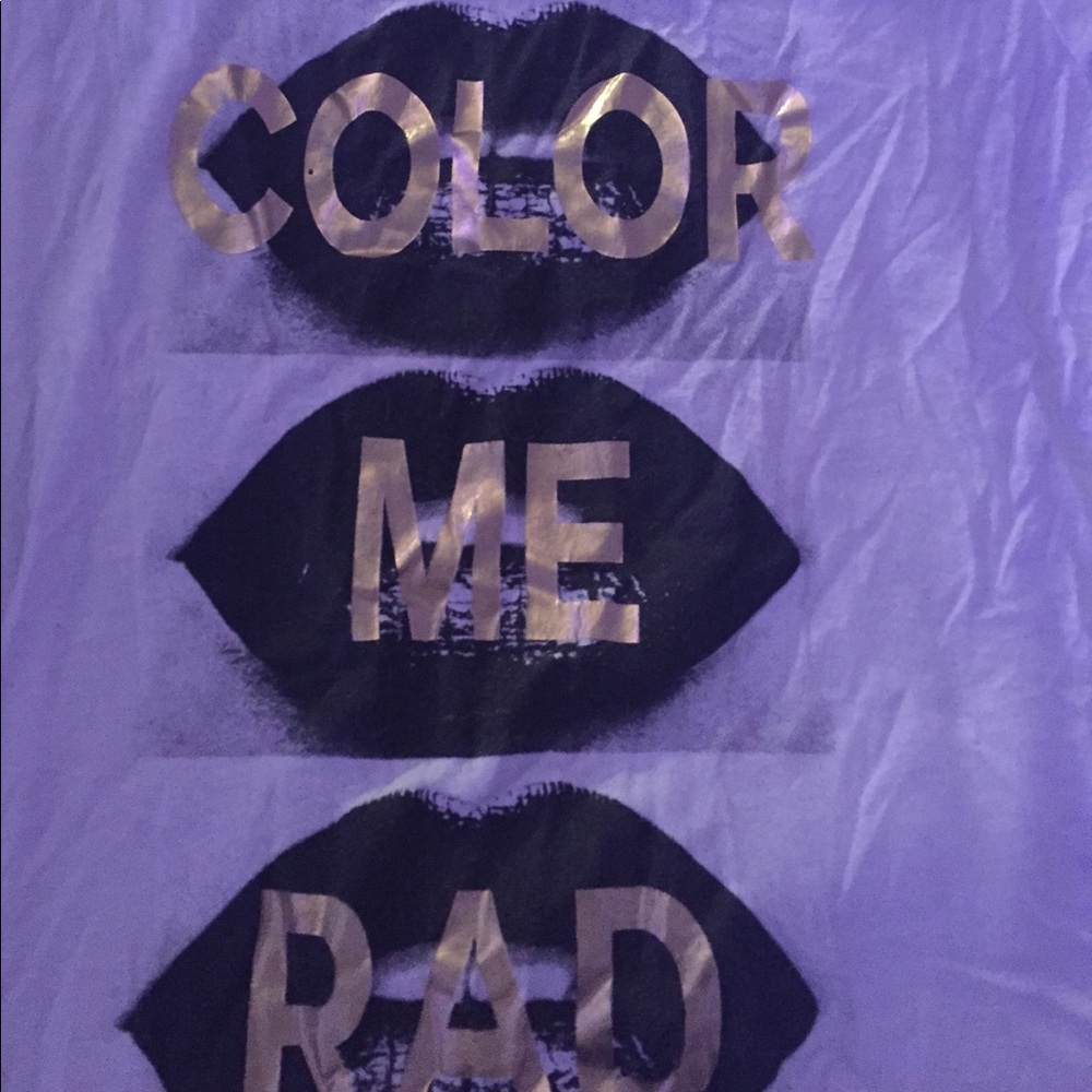 t-shirt with gold letters