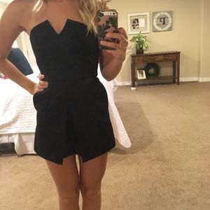 Topshop Structured Black Romper