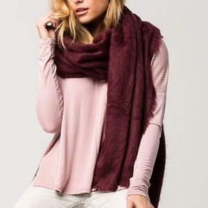 NWOT Free People Koda Brushed Scarf in Burgundy NWOT Free People Koda Brushed Scarf in Burgundy