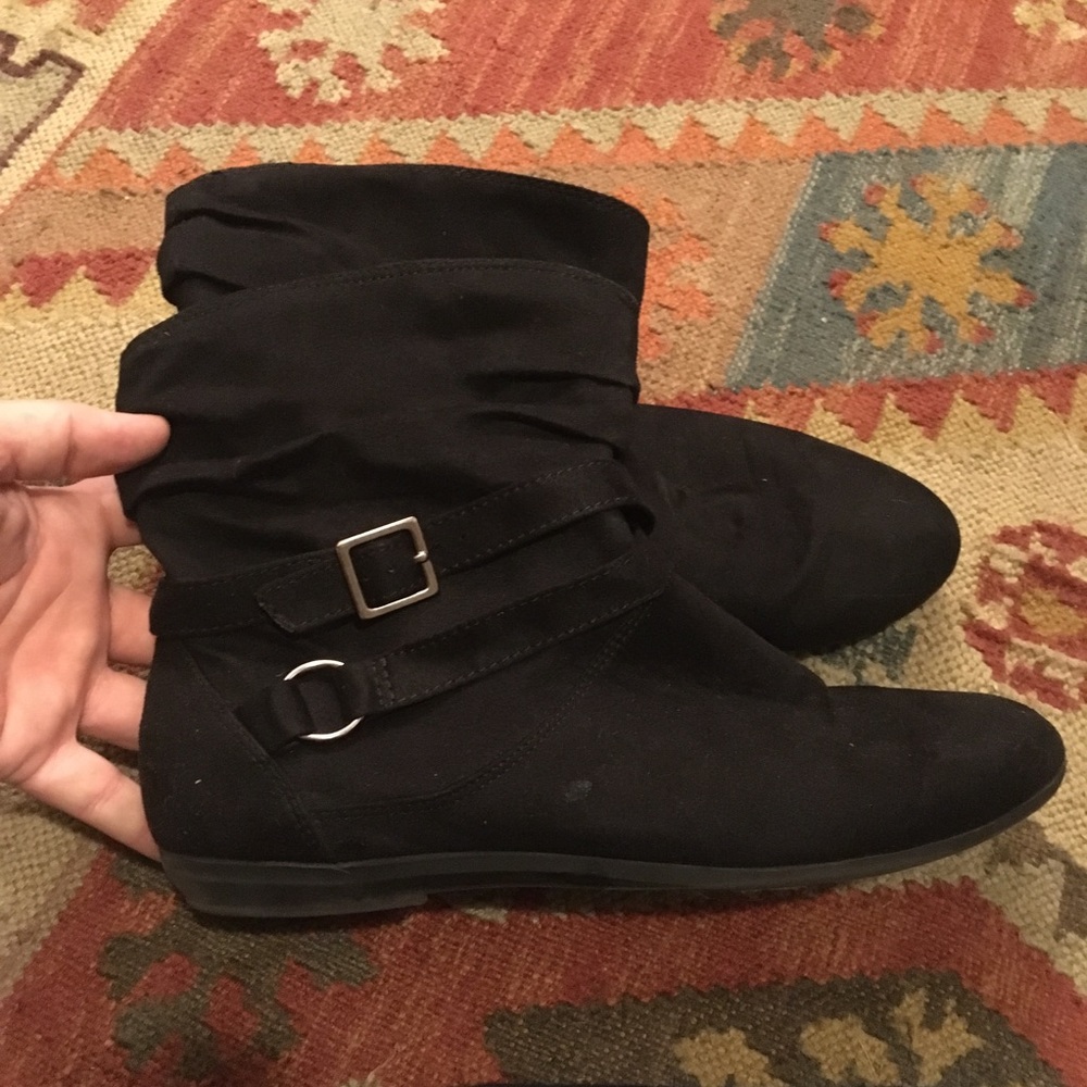 Soft suede ankle boots.