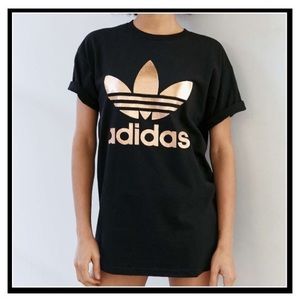 Adidas Rose Gold Logo/Black Tee
