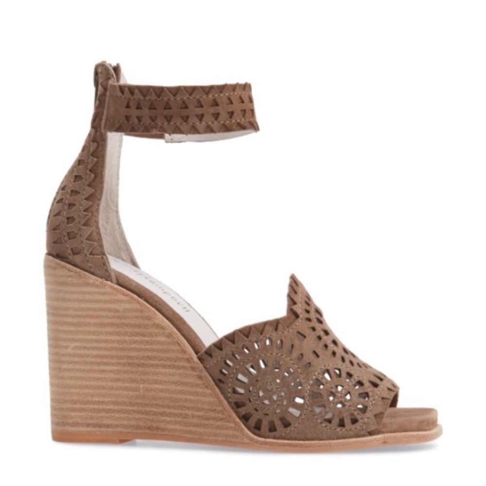 Jeffrey Campbell Del Sol Wedges in Taupe