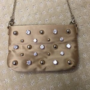 Mini clutch/crossbody purse with studs and jewels