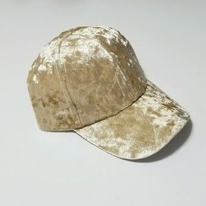 Champagne Crushed Velvet Cap Champagne Crushed Velvet Cap