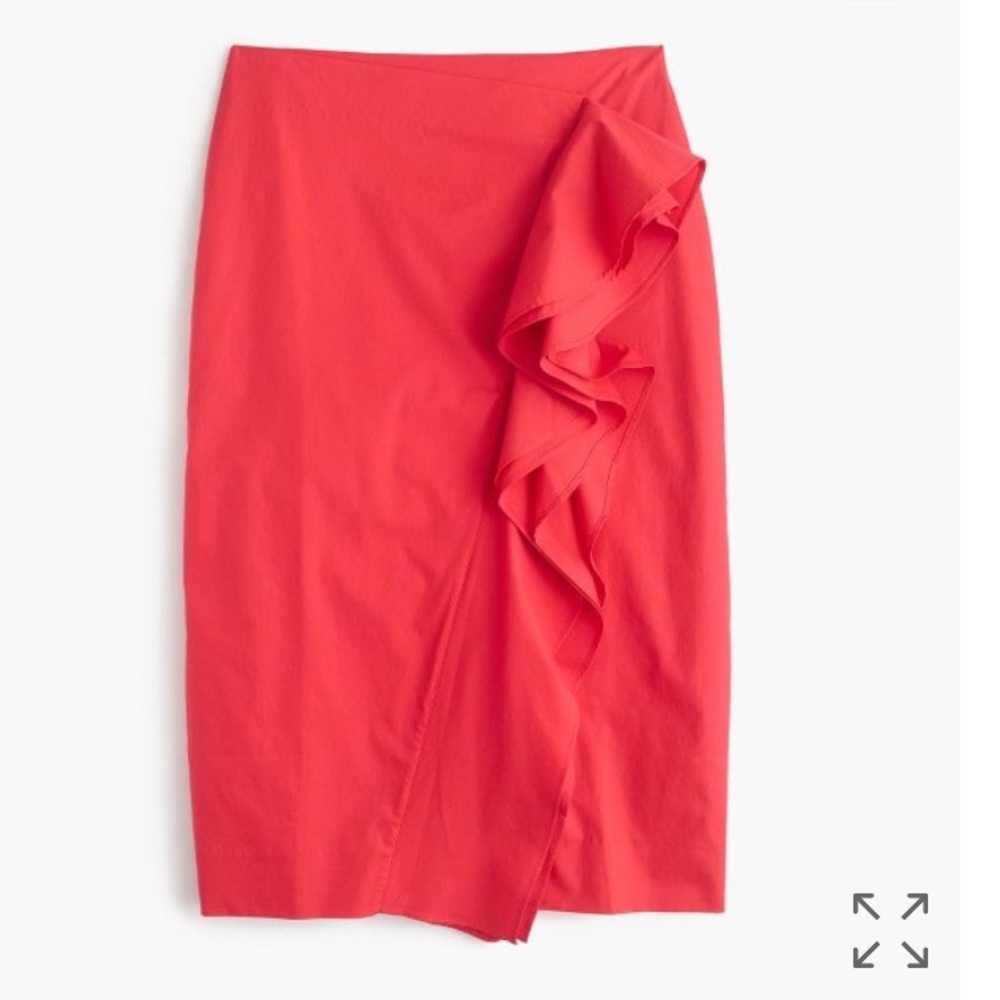 💫HP💫 J.Crew Ruffle skirt in cotton poplin - Picture 2 of 5