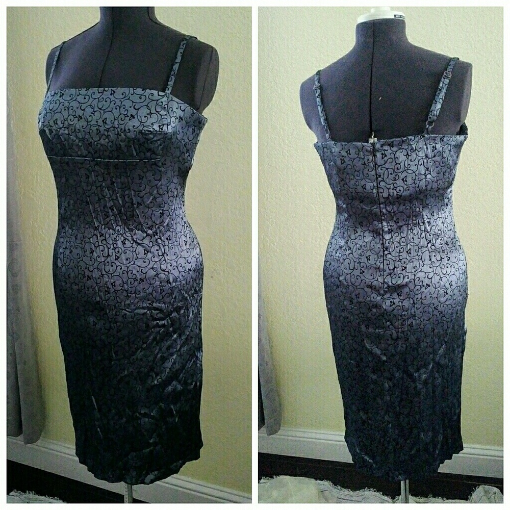 Midnight blue/silvery dress