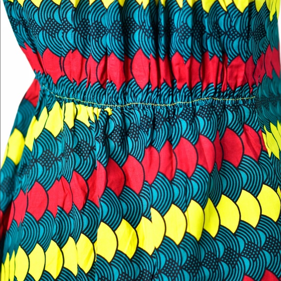 African Print Women’s Halter Neckline Maxi dress - Picture 6 of 8