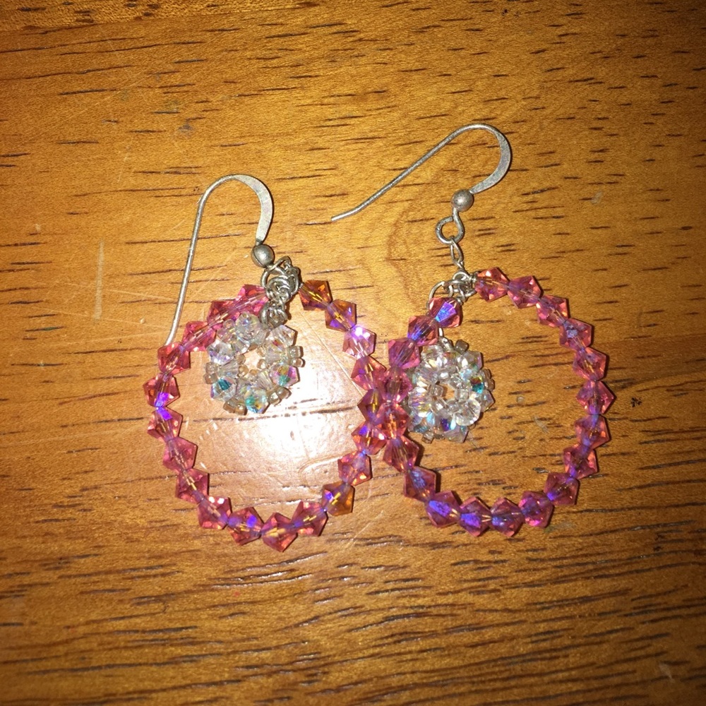 PINK CIRCLE EARRINGS