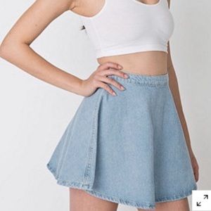 American Apparel Light-wash Denim Circle Skirt