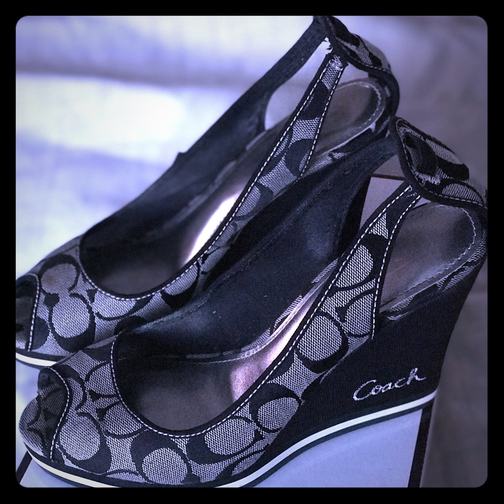Coach Monogram Wedges