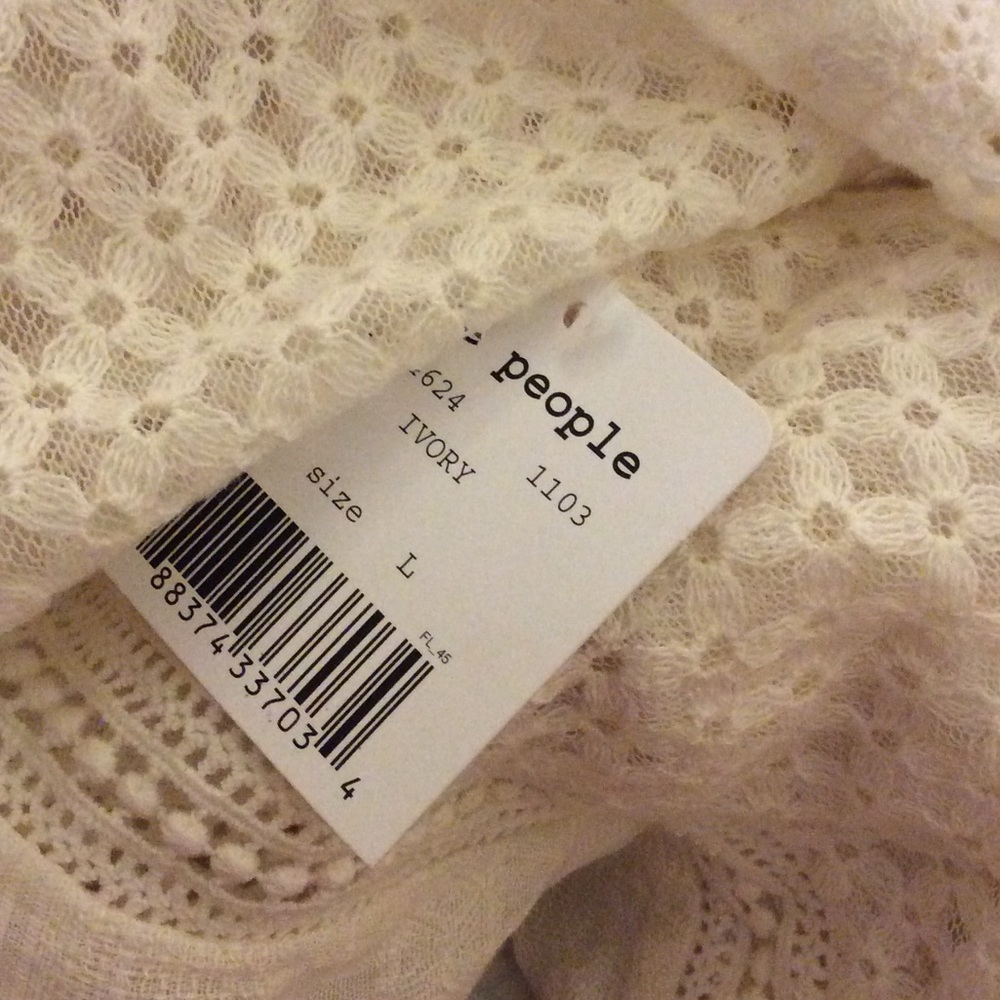 NWT Free People Ivory Nomad Peasant Dress - Picture 5 of 7
