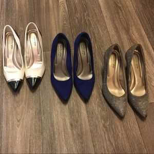 3 pairs of Comfort Plus heels.