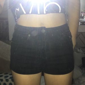 Black Denim Shorts