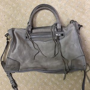 Rebecca Minkoff Regan Satchel in Grey suede