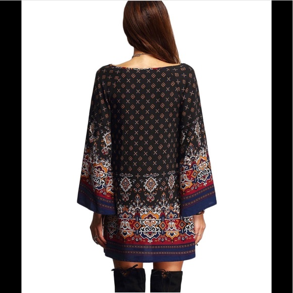 ❤LAST MEDIUM ❤🍍PRINT TUNIC DRESS🌴 - Picture 2 of 5