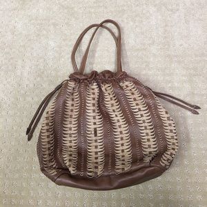 Elie Tahari  leather woven bag