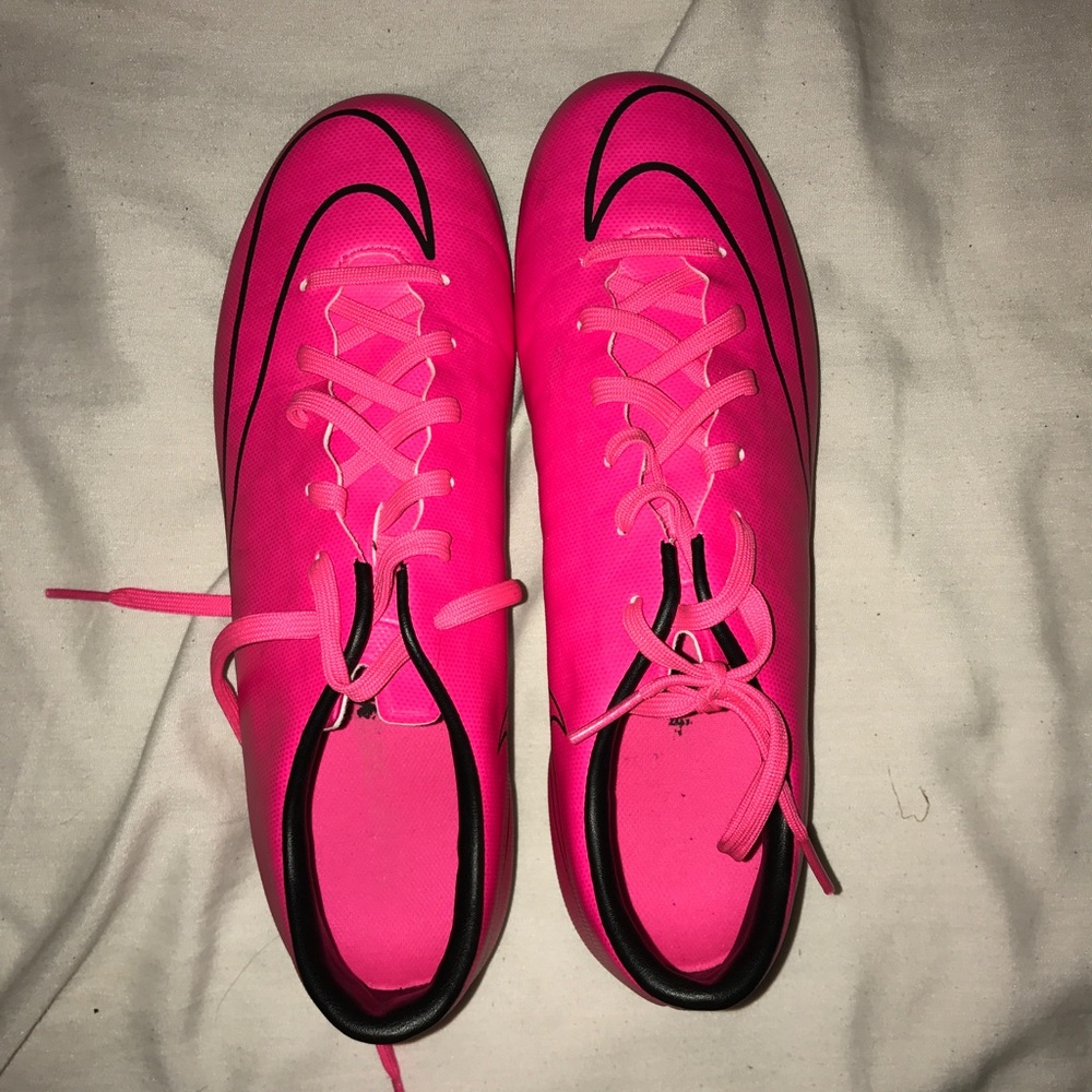 Hot Pink Nike Soccer Cleats