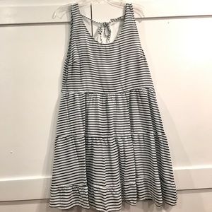 Plus Size 14 H&M Black and Blue Striped dress