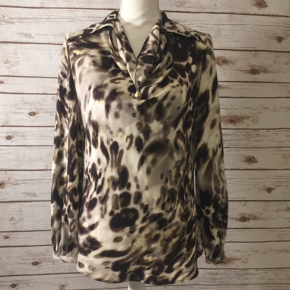 St. John leopard print blouse