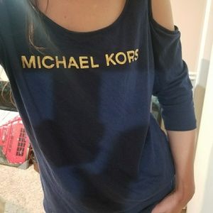 Navy Michael Kors cold shoulder top Navy Michael Kors cold shoulder top