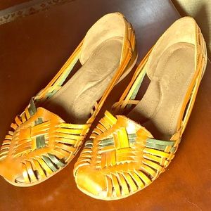 Leather woven flats Leather woven flats