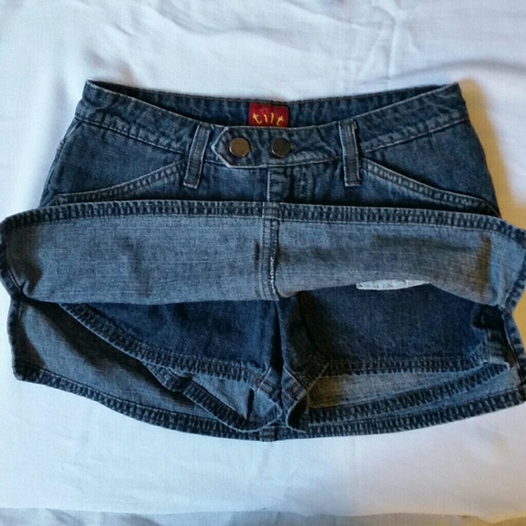 Mini denim skort - Picture 3 of 5