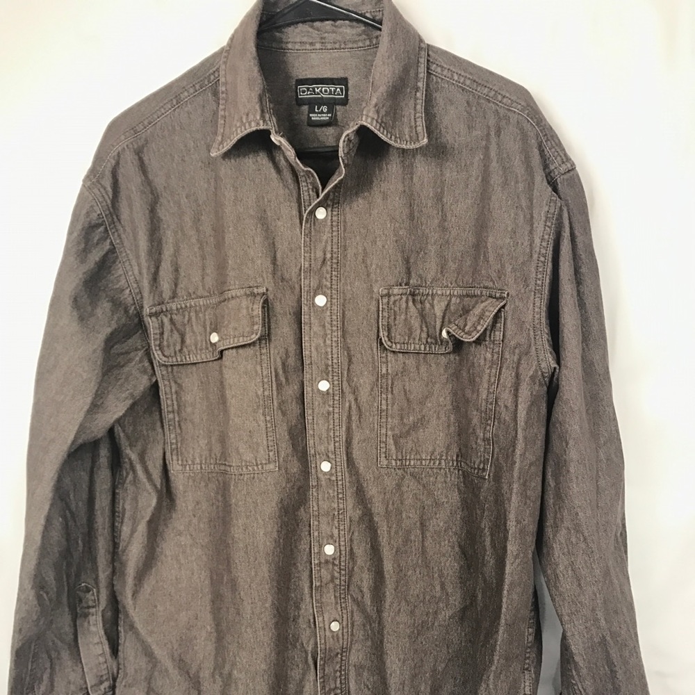 Men’s Cowboy Western Wear Pearl Snap Shirt Large