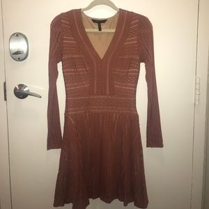 Bcbg long sleeve fit in flare dress