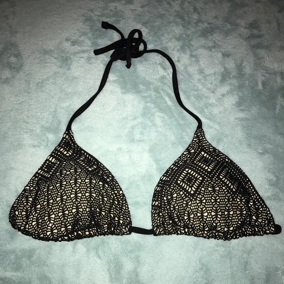 {Candie's} Black & Gold Bikini Top - Picture 1 of 4
