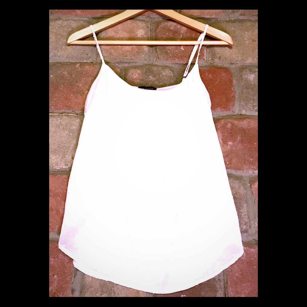 The Limited white polka dot top