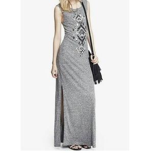 Express grey maxi dress with sequin embellishment