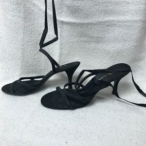 Black Nina Strappy Party Heels Black Nina Strappy Party Heels