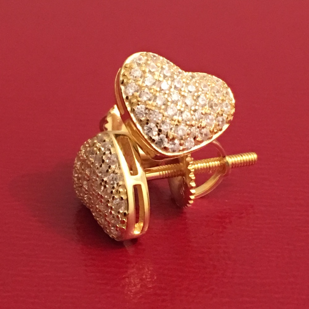 Women's 1.20 CT Gold Over Solid 925 Earings