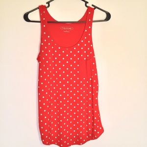 Maurices Orange Polka Dot Tank sz Large Maurices Orange Polka Dot Tank sz Large