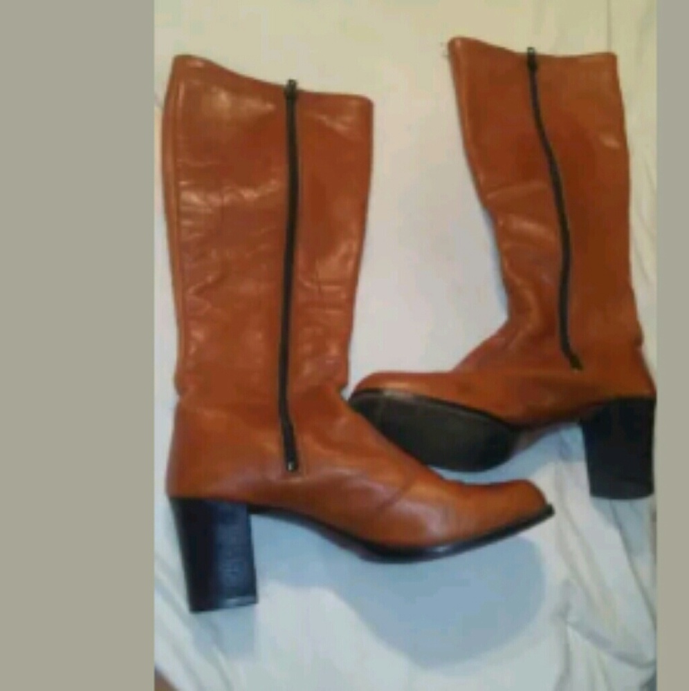 Bandolino size 6 mid calf leather boots vintage