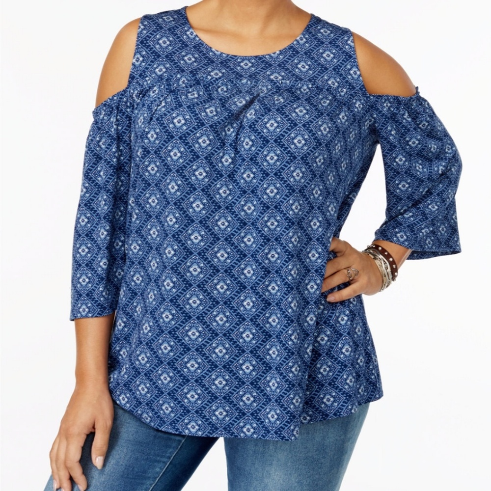 💲Cold shoulder peasant top