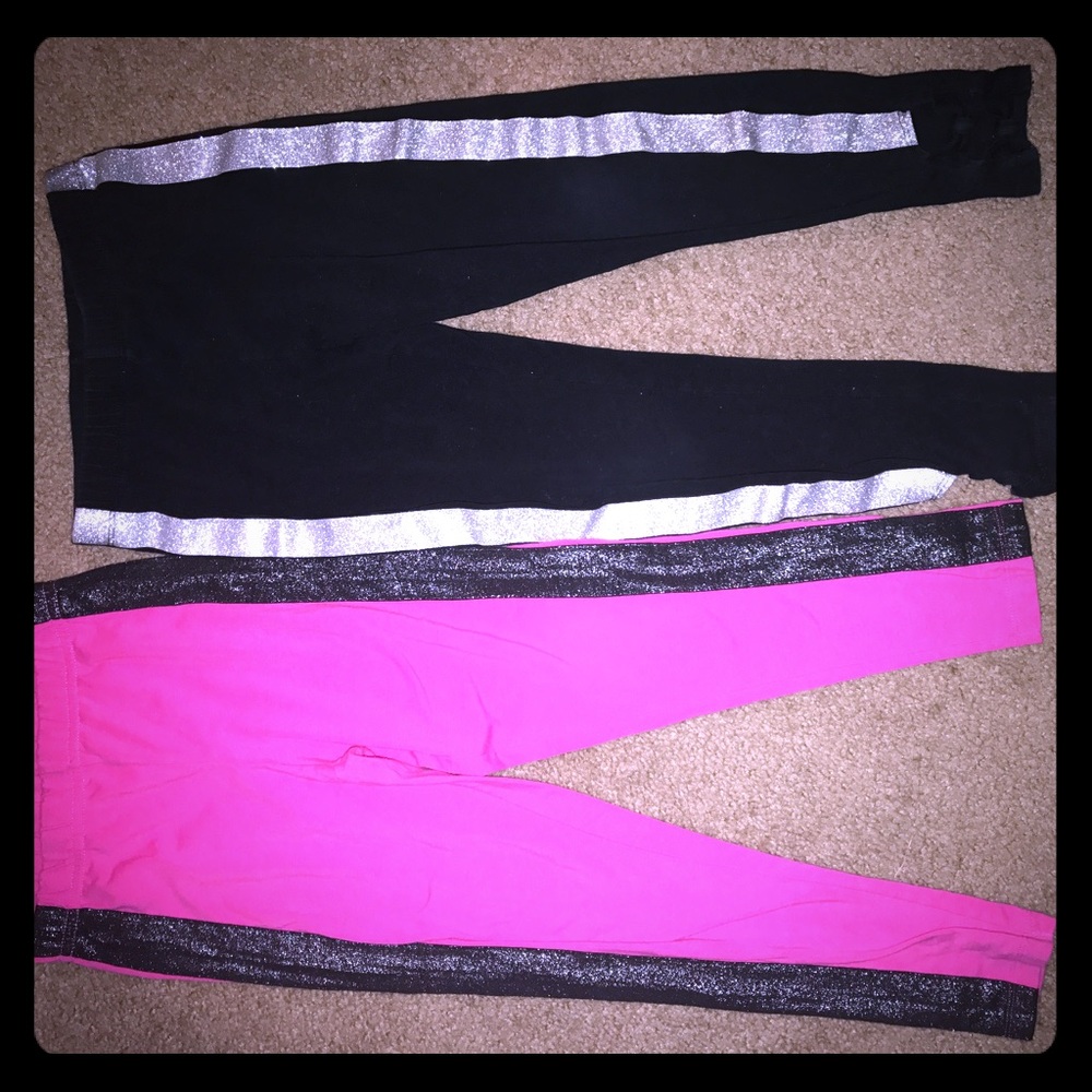 2 pairs girls size 8 leggings.