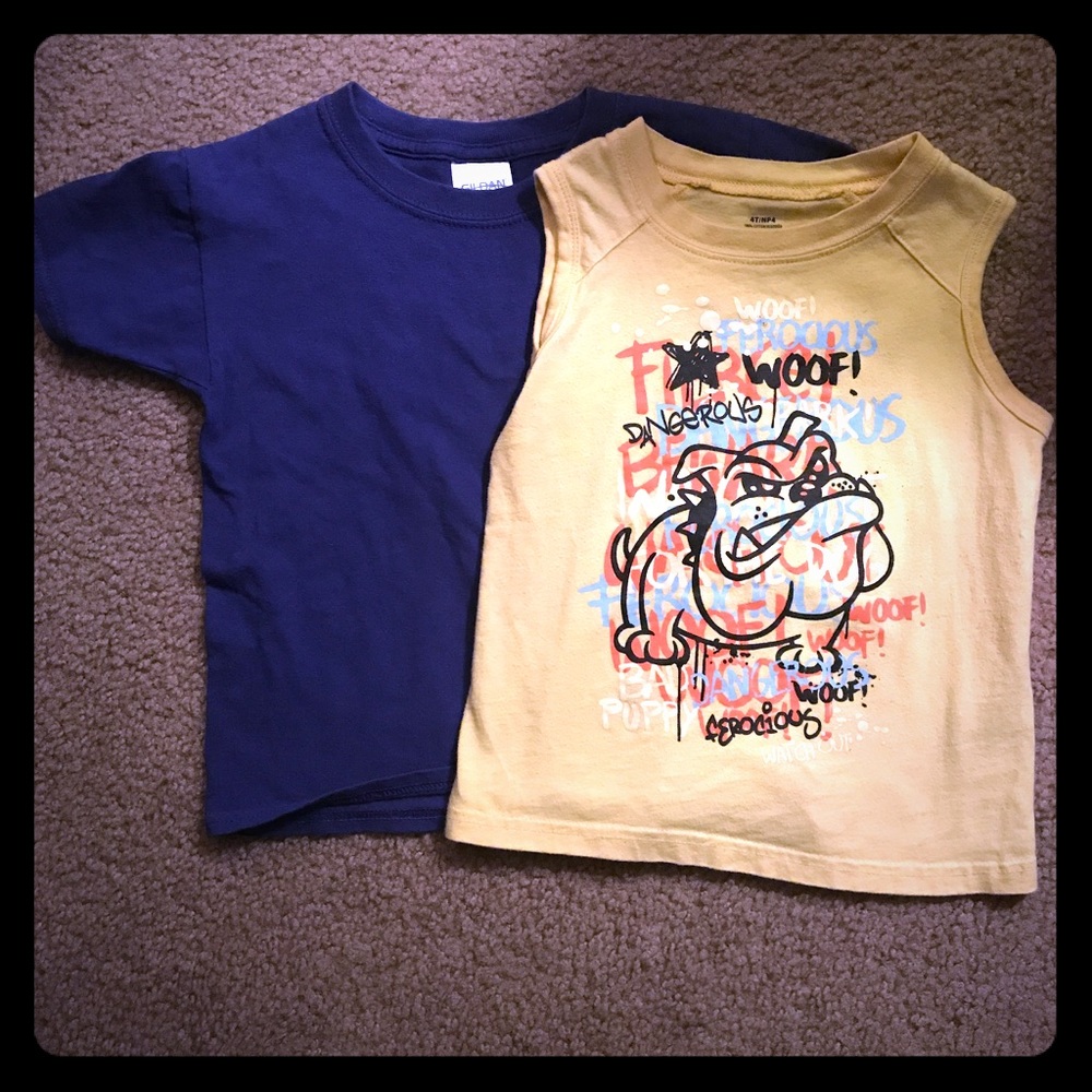 2 boys shirts size 4T.