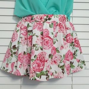 F21 Floral Skort F21 Floral Skort