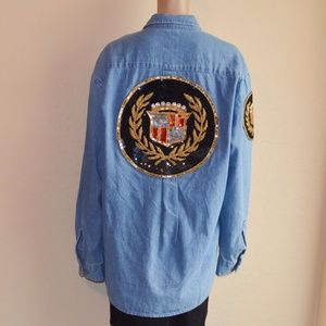1 of a Kind Dickies Denim Bling Cadillac Shirt 1 of a Kind Dickies Denim Bling Cadillac Shirt