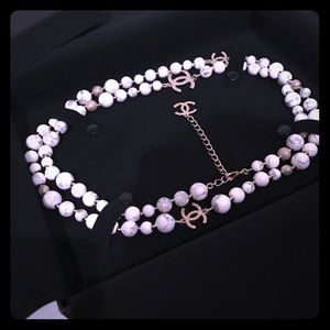 Chanel Marvel gold long double pearl necklace Chanel Marvel gold long double pearl necklace