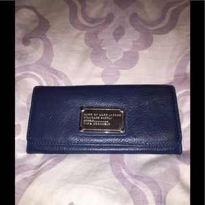 Marc By Marc Jacobs Navy Leather Wallet