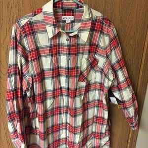 Ava & Viv Flannel long sleeve top Ava & Viv Flannel long sleeve top