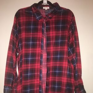 Red and blue plaid flannel Red and blue plaid flannel