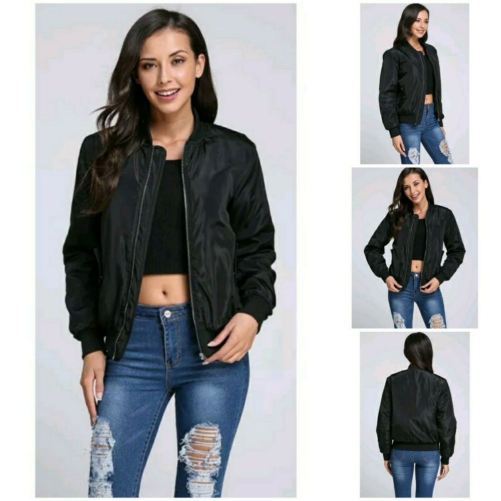 HP||⭐Best Selling MA1 Bomber Jacket BLACK PADDED