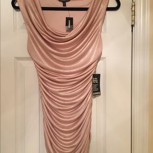 Fitted shirred dress