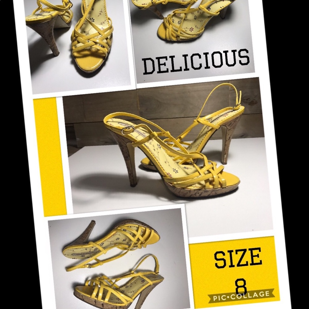 Bright yellow Delicious heels! Size 8
