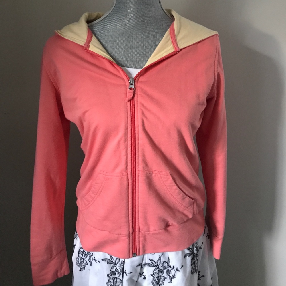 Talbots petites hooded zip up sweatshirt