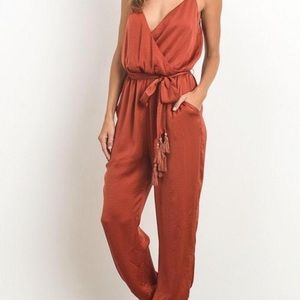 Burnt orange jumpsuit