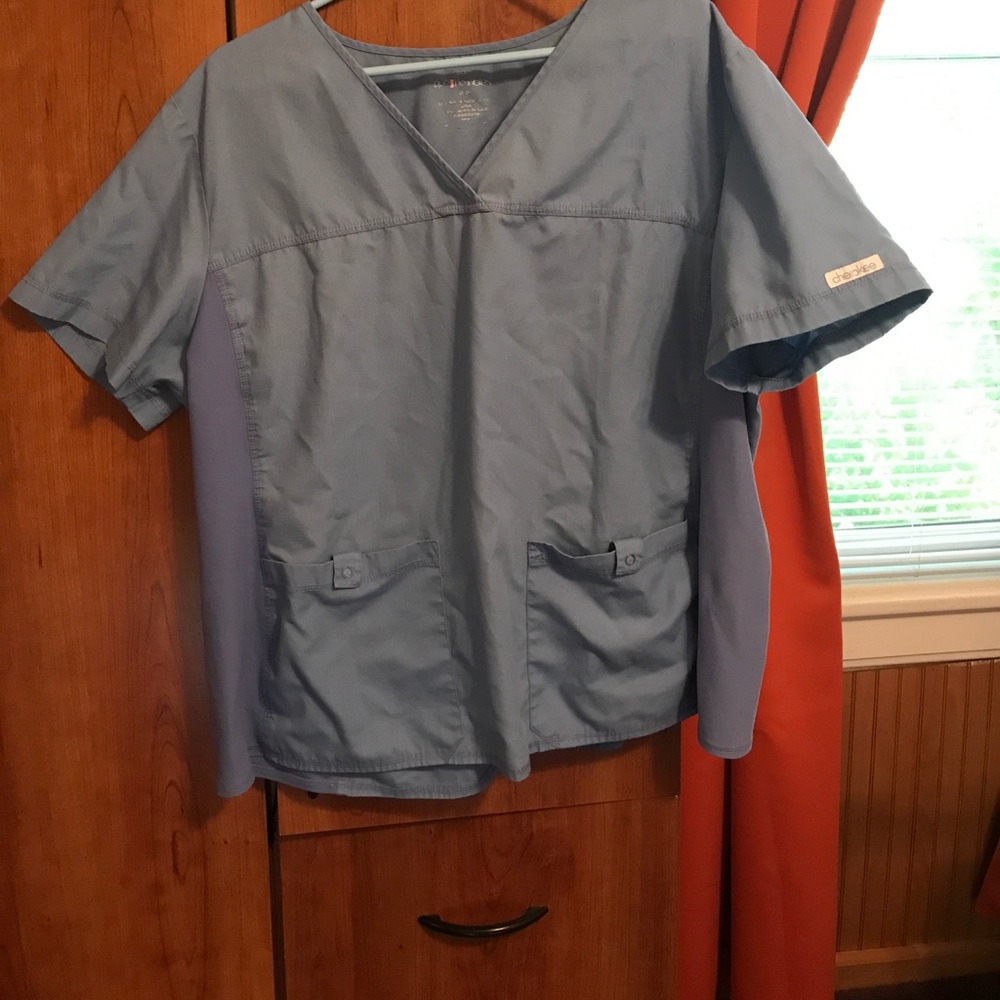 Cherokee scrubs ceil blue top size 2XL bottoms XL